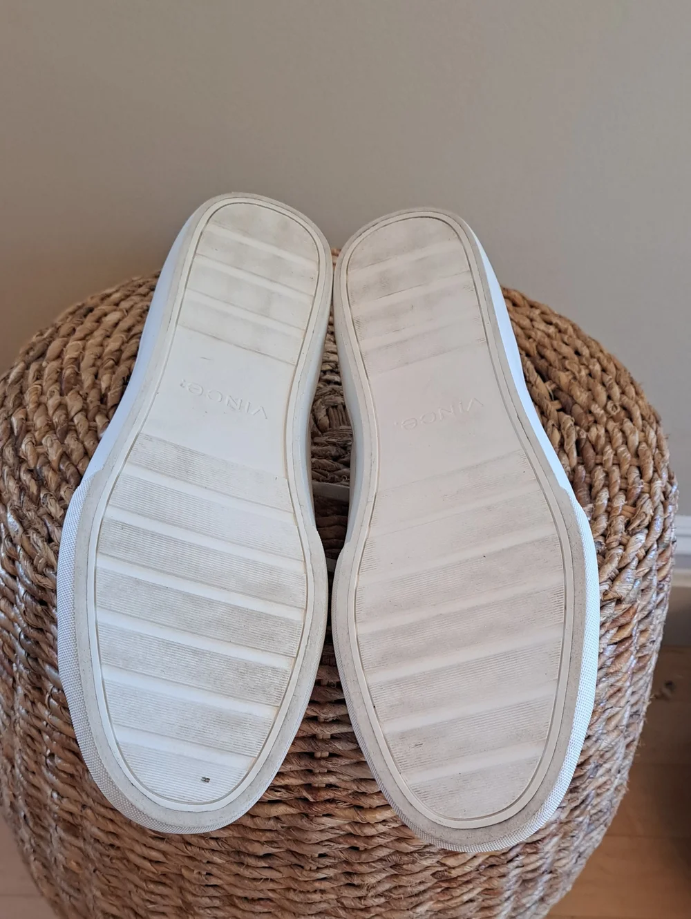 VINCE Mens Fulton Classic Athleisure/Preppy/Luxury White Leather Low Sneakers 12